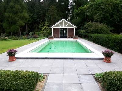 Concrete swimming pool with Swimstream Counter Current Swimming Machine.
